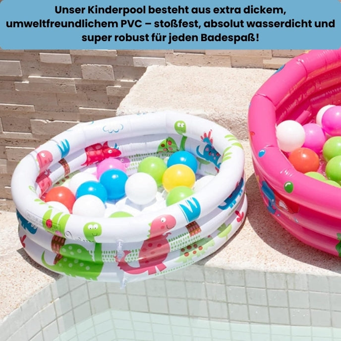 ToddlerTide-Runde aufblasbare Baby Kleinkinder Schwimmbad tragbare aufblasbare Kinder kleine Pumpe Cartoon Dinosaurier Pool Indoor Outdoor