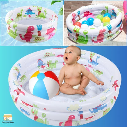 ToddlerTide-Runde aufblasbare Baby Kleinkinder Schwimmbad tragbare aufblasbare Kinder kleine Pumpe Cartoon Dinosaurier Pool Indoor Outdoor