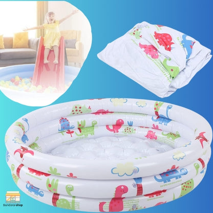 ToddlerTide-Runde aufblasbare Baby Kleinkinder Schwimmbad tragbare aufblasbare Kinder kleine Pumpe Cartoon Dinosaurier Pool Indoor Outdoor